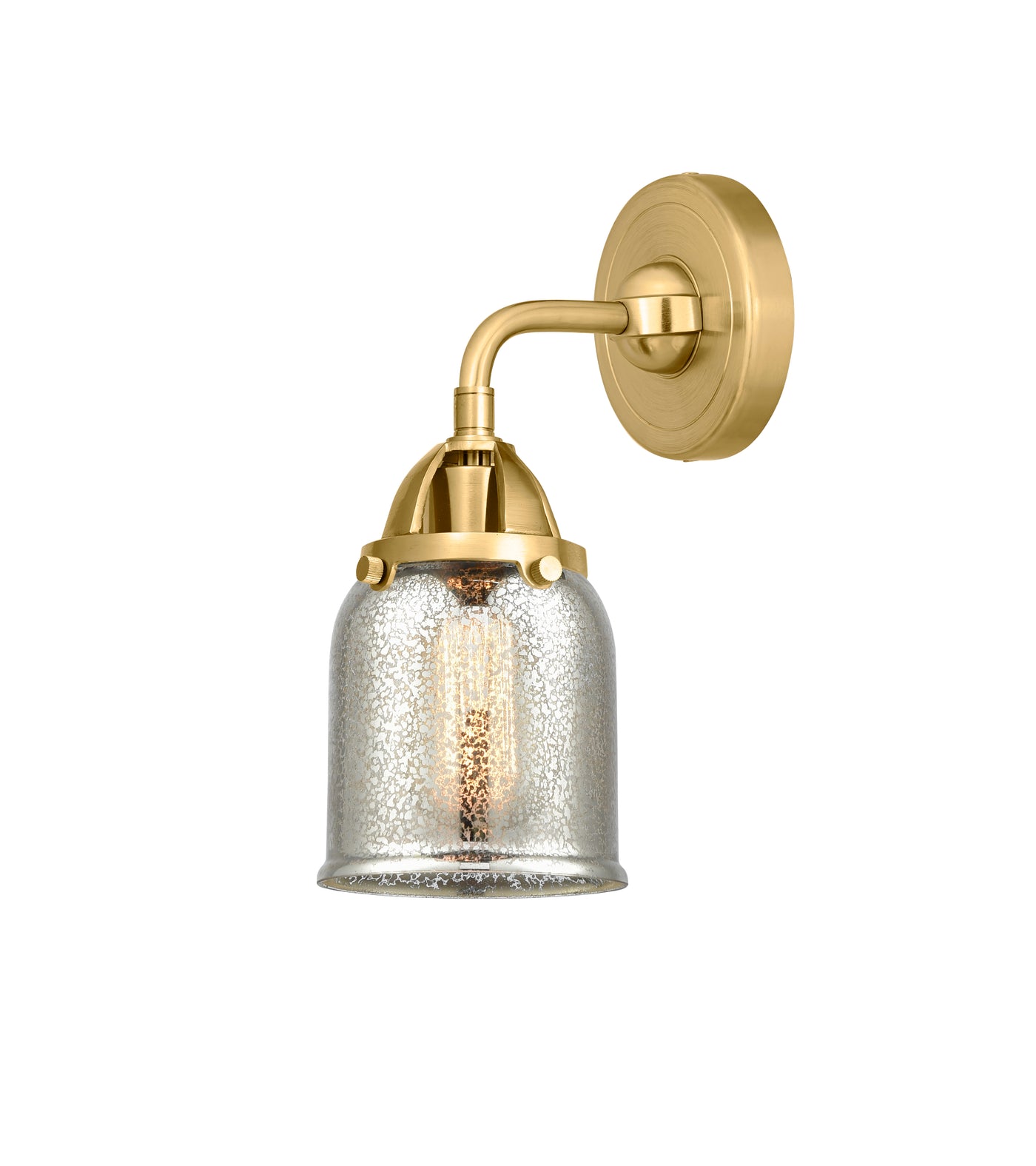 Nouveau 2 Sconce Cast Brass Glass