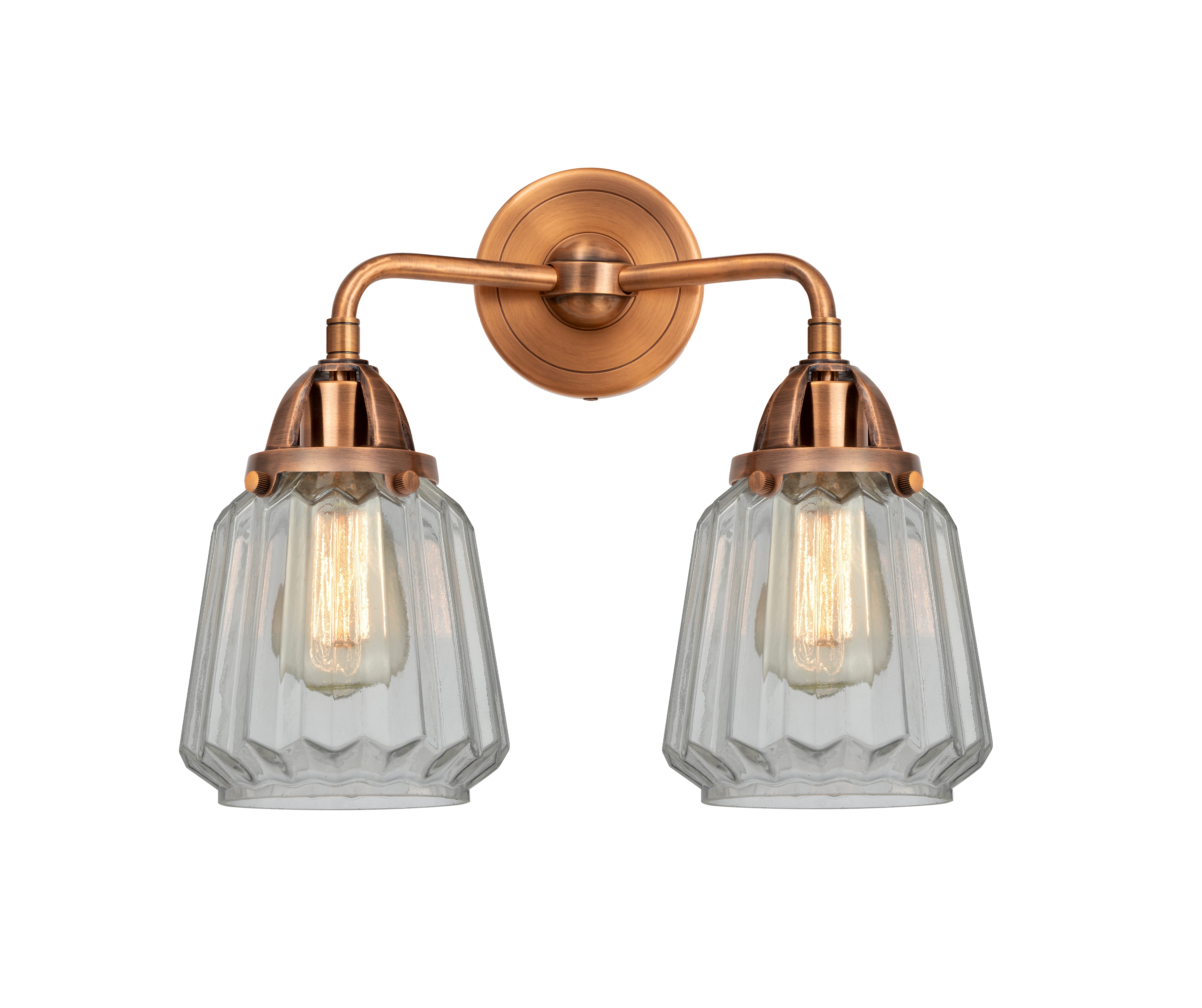 Nouveau 2 Bath Vanity Light Cast Brass