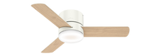 44 inch Minimus Fresh White Low Profile Ceiling Fan with LED Light Kit and Handheld Remote