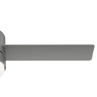 44 inch Gilmour Matte Silver Low Profile Damp Rated Ceiling Fan with LED Light Kit and Handheld Remote