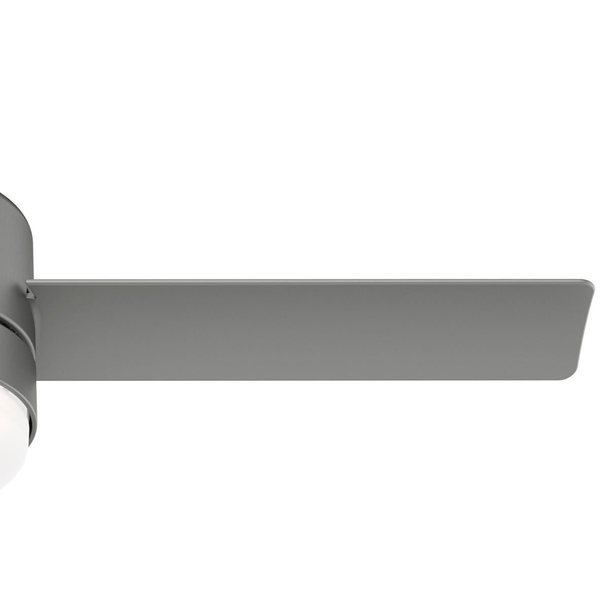 44 inch Gilmour Matte Silver Low Profile Damp Rated Ceiling Fan with LED Light Kit and Handheld Remote