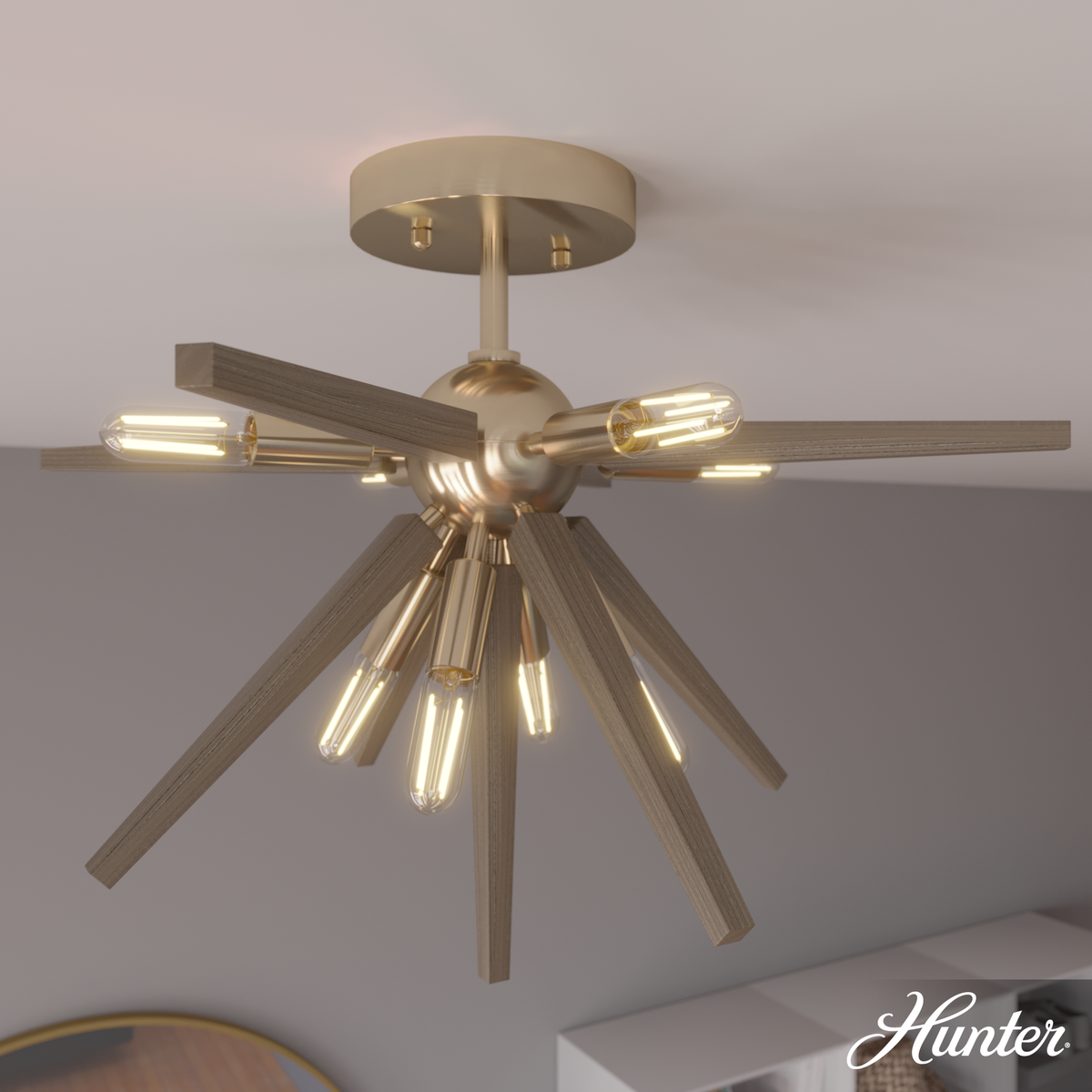 Fair Oaks 40-inch 4-light Luxe Gold Linear Chandelier