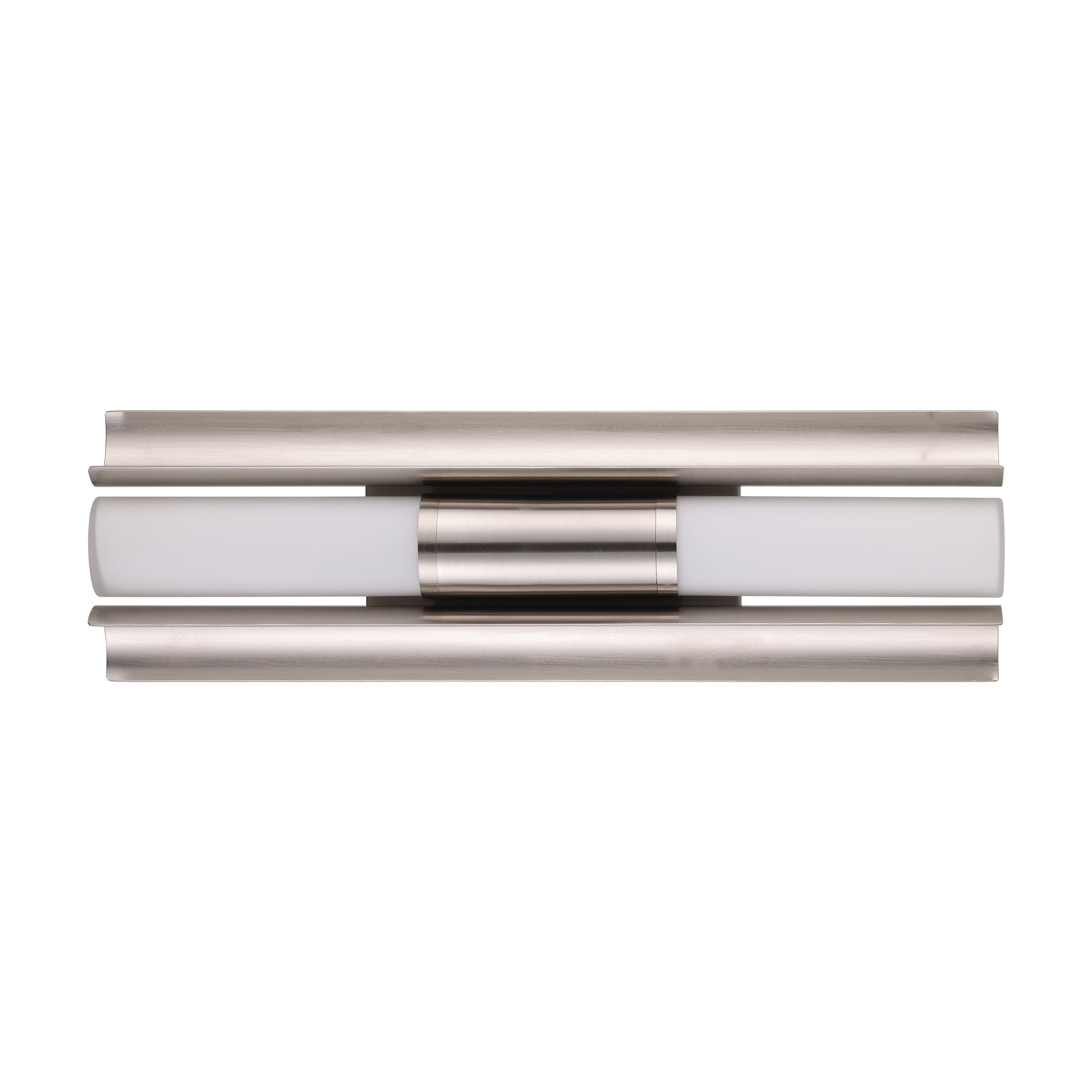 Colton 18-inch 2-light Brushed Nickel 5CCT LED Vanity Light with Etched Opal Glass Shades