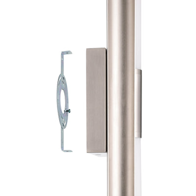 Colton 18-inch 2-light Brushed Nickel 5CCT LED Vanity Light with Etched Opal Glass Shades