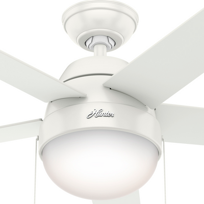 46 inch Anslee Fresh White Ceiling Fan with LED Light Kit and Pull Chain