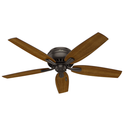 52 inch Newsome Premier Bronze Low Profile Ceiling Fan with LED Light Kit and Pull Chain