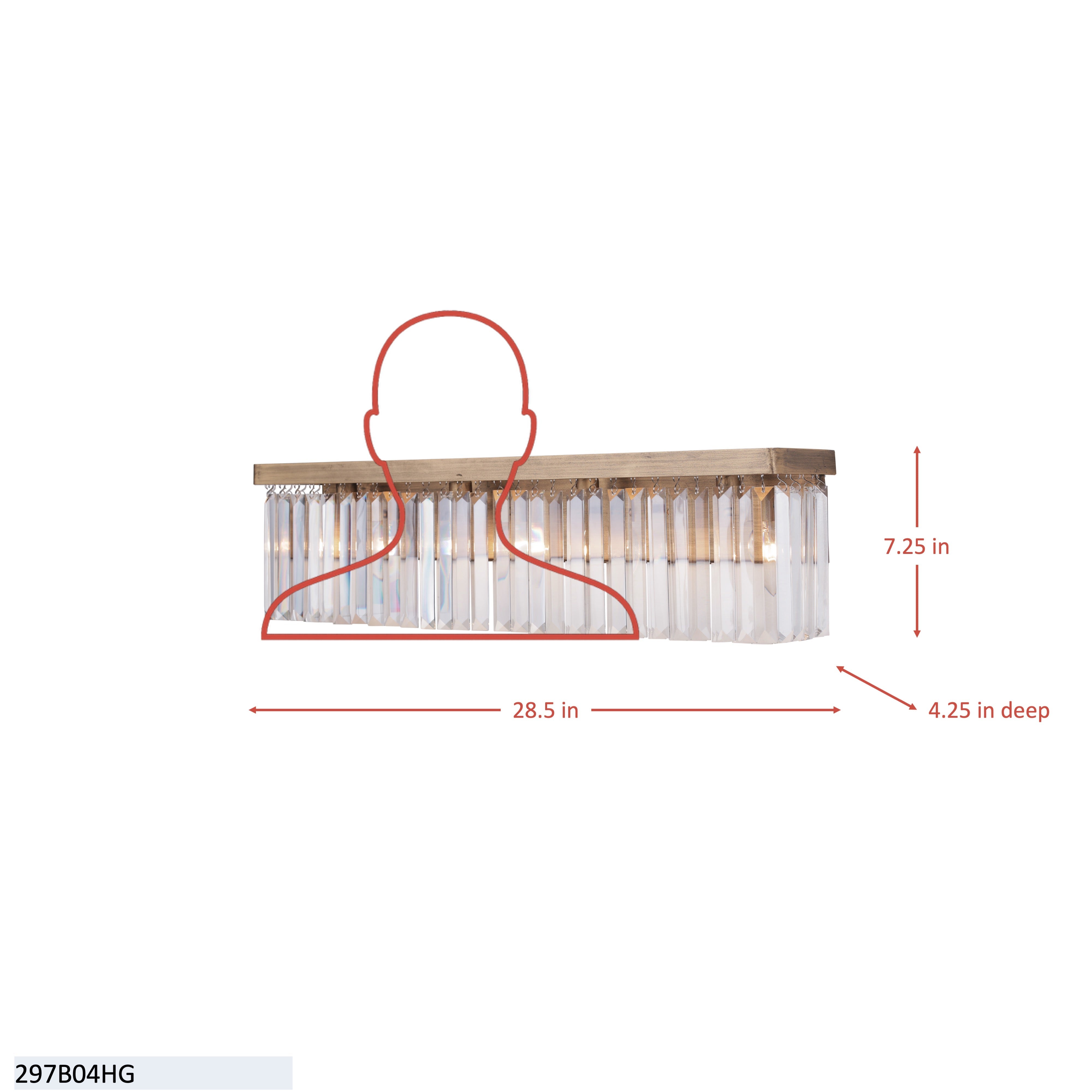 Social Club 4 Light Bath Wall sconce