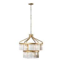 Social Club 9 Light 2-Tier Crystal Pendant