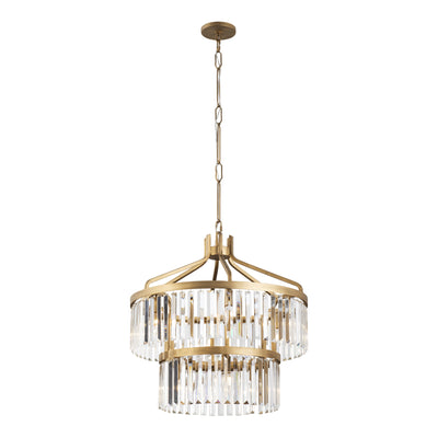 Social Club 9 Light 2-Tier Crystal Pendant