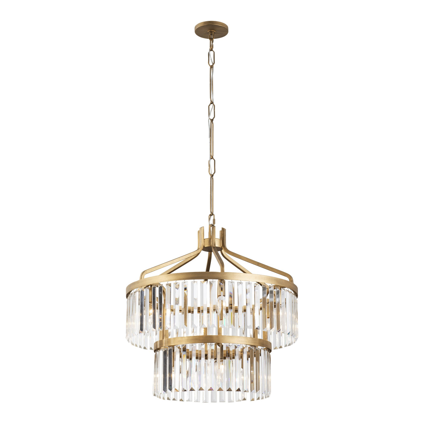 Social Club 9 Light 2-Tier Crystal Pendant