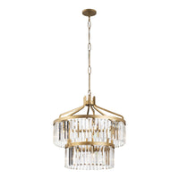 Social Club 9 Light 2-Tier Crystal Pendant