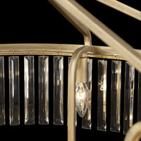 Social Club 9 Light 2-Tier Crystal Pendant