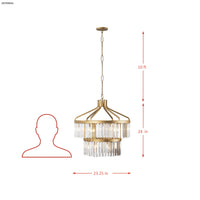 Social Club 9 Light 2-Tier Crystal Pendant