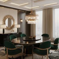 Social Club 9 Light 2-Tier Crystal Pendant