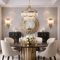 Social Club 9 Light 2-Tier Crystal Pendant