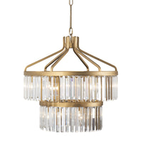 Social Club 9 Light 2-Tier Crystal Pendant