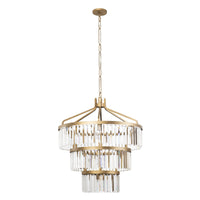 Social Club 15 Light 3-Tier Crystal Pendant