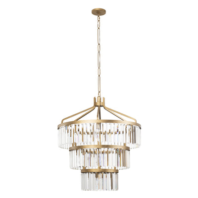 Social Club 15 Light 3-Tier Crystal Pendant