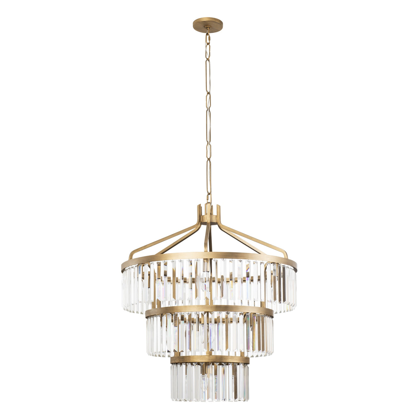 Social Club 15 Light 3-Tier Crystal Pendant