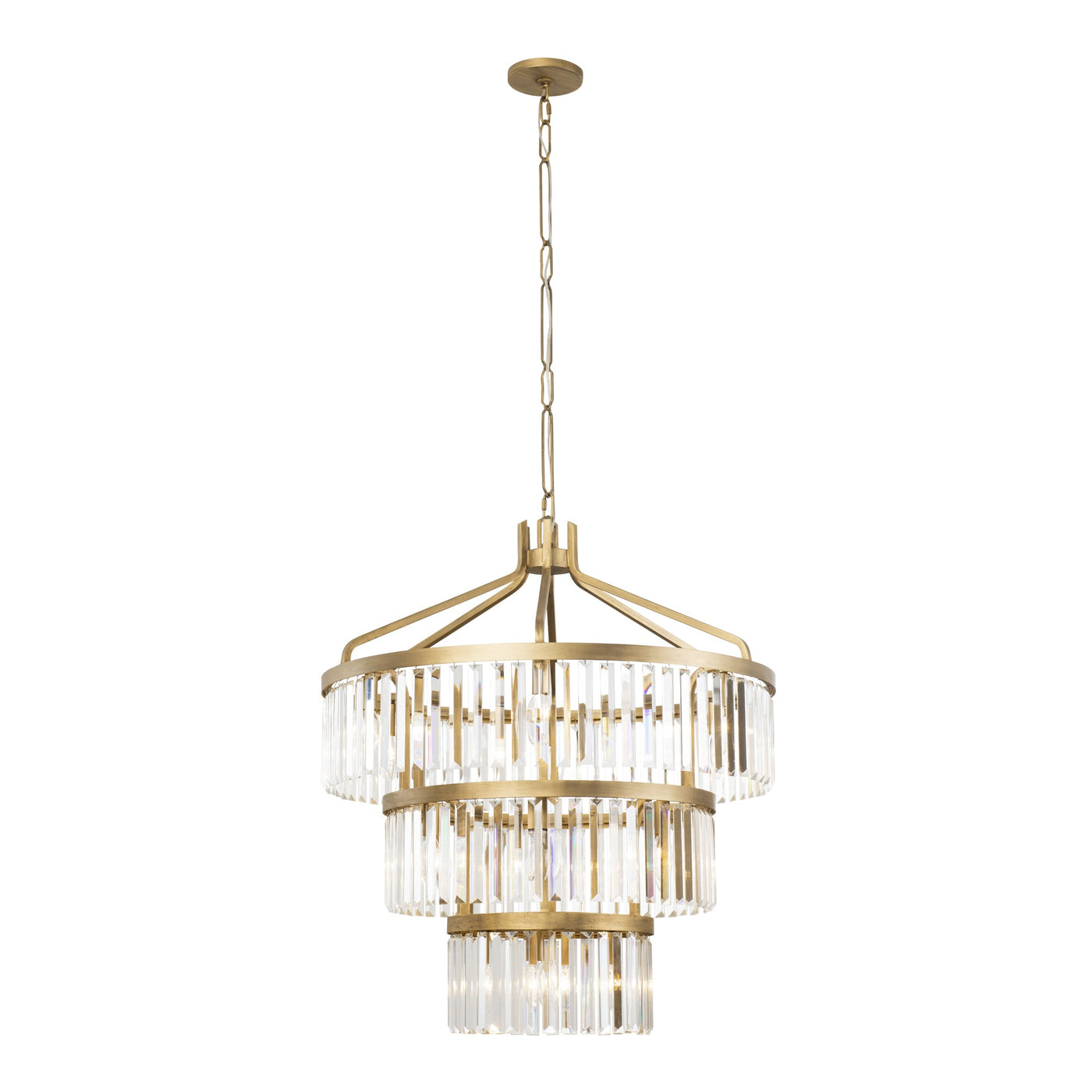 Social Club 15 Light 3-Tier Crystal Pendant