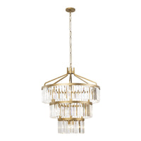 Social Club 15 Light 3-Tier Crystal Pendant