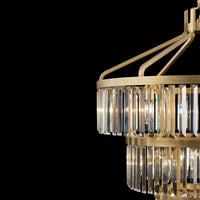 Social Club 15 Light 3-Tier Crystal Pendant