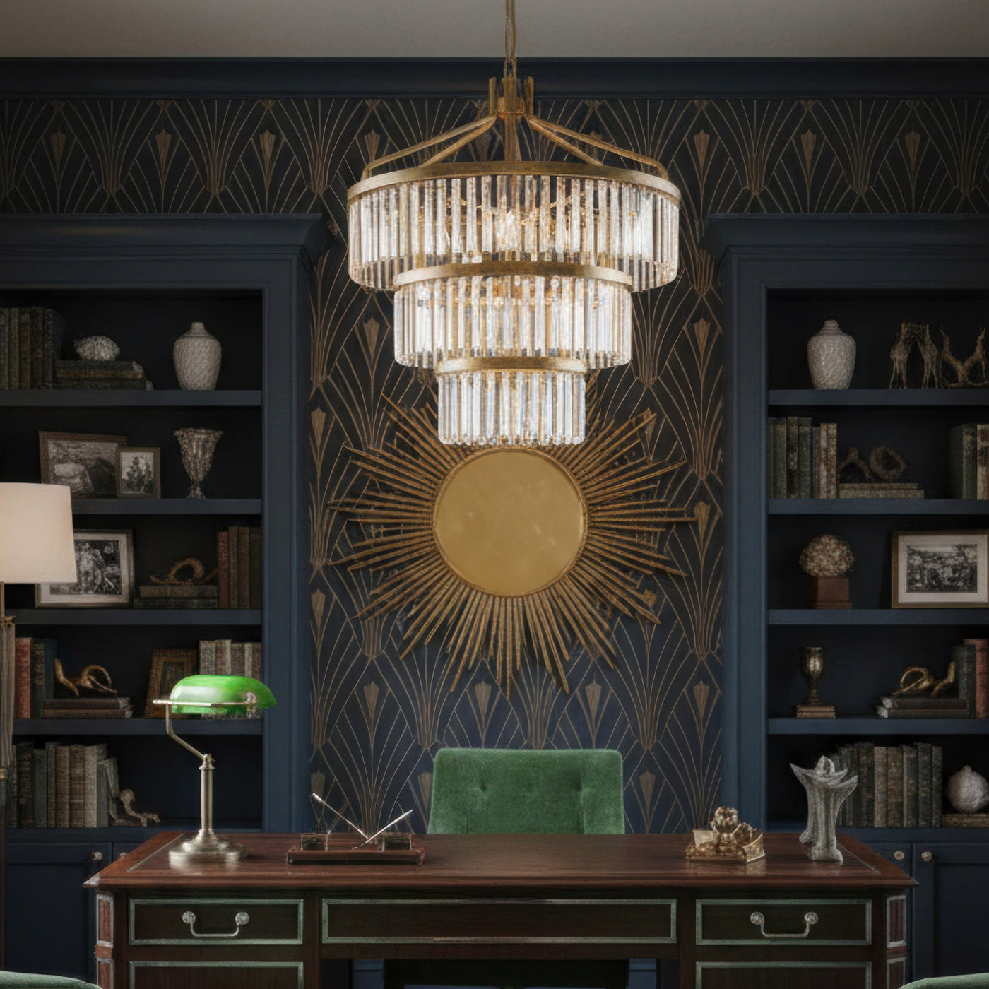 Social Club 15 Light 3-Tier Crystal Pendant