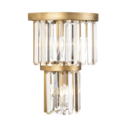 Social Club 3 Light 2-Tier Crystal Wall sconce