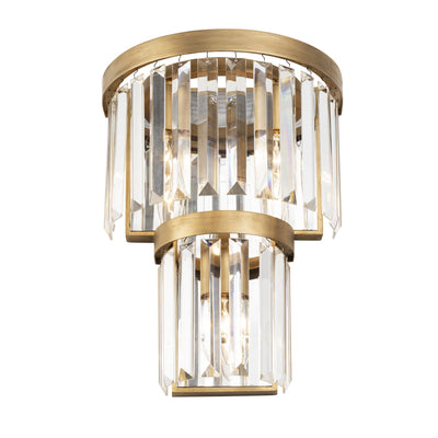 Social Club 3 Light 2-Tier Crystal Wall sconce