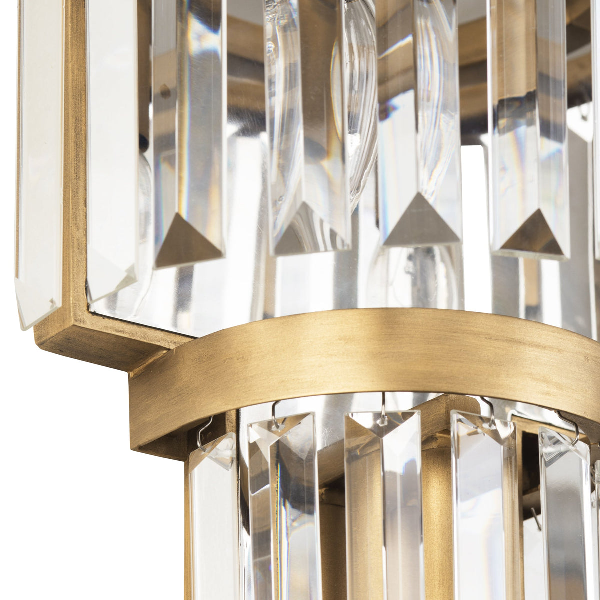 Social Club 3 Light 2-Tier Crystal Wall sconce