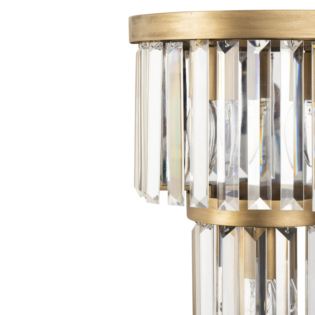 Social Club 3 Light 2-Tier Crystal Wall sconce