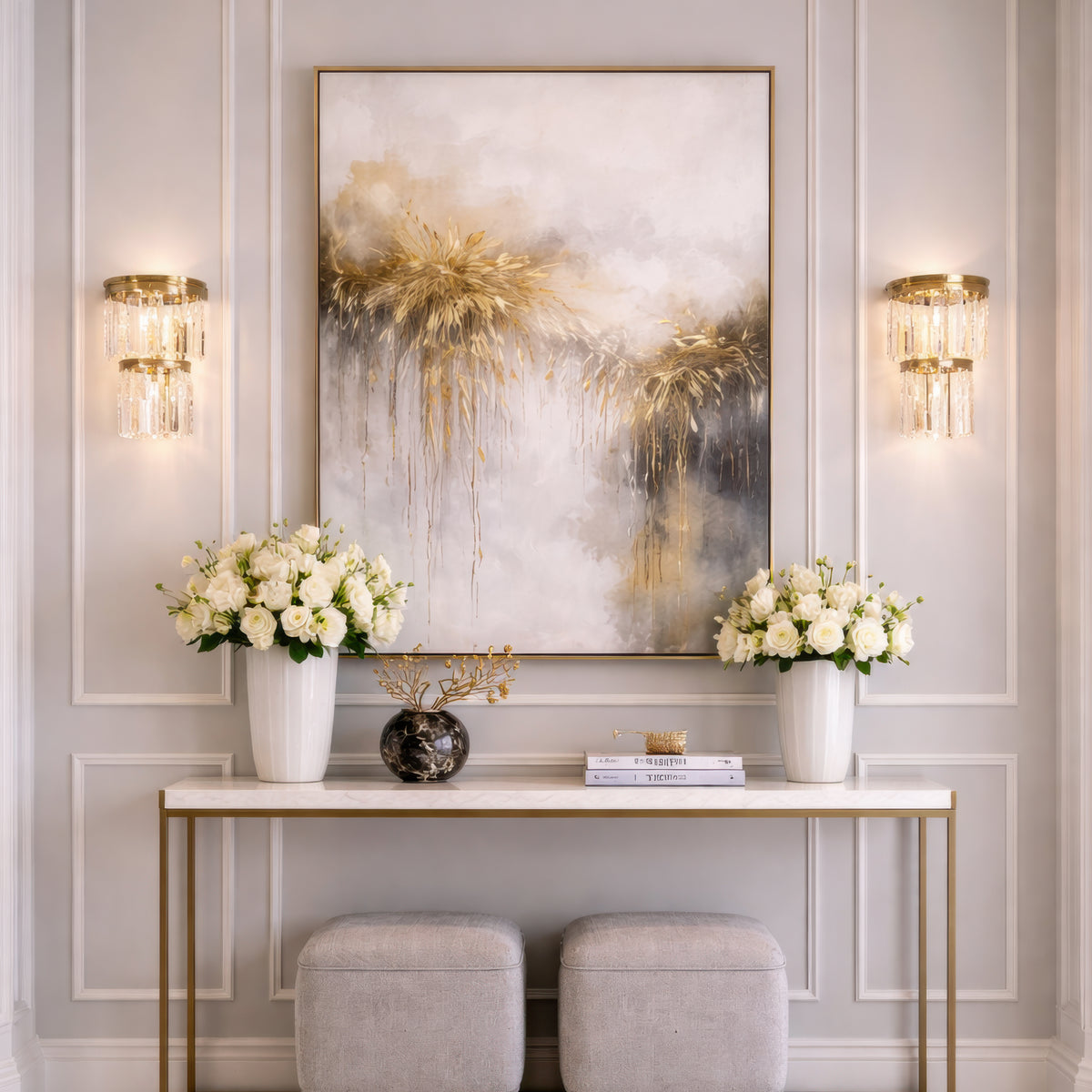 Social Club 3 Light 2-Tier Crystal Wall sconce