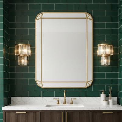 Social Club 3 Light 2-Tier Crystal Wall sconce