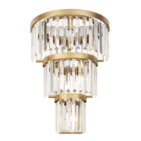 Social Club 6 Light 3-Tier Crystal Wall sconce