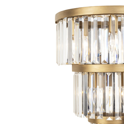 Social Club 6 Light 3-Tier Crystal Wall sconce