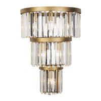Social Club 6 Light 3-Tier Crystal Wall sconce