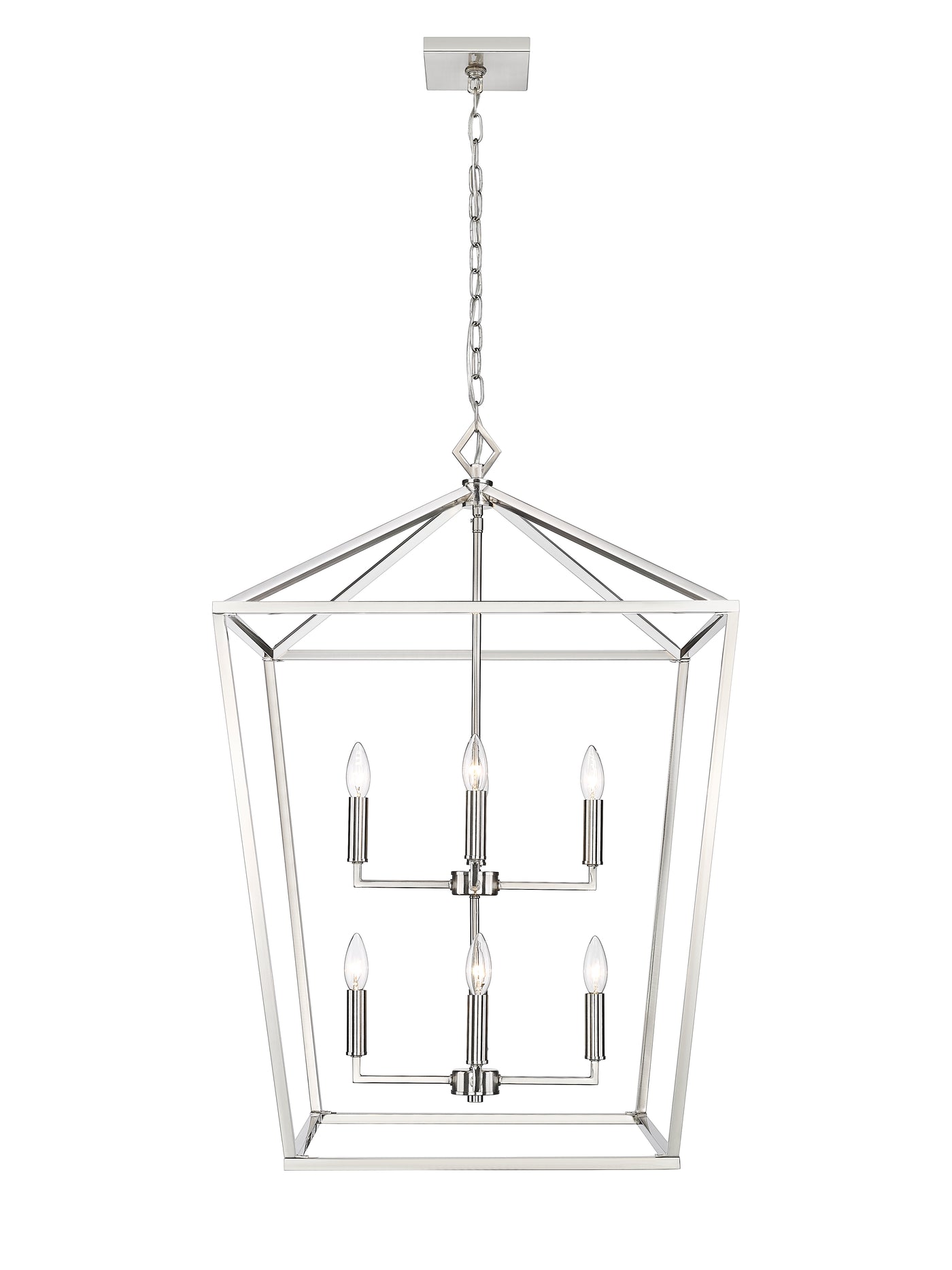 36'' Corona Satin Nickel 8 Light Pendant