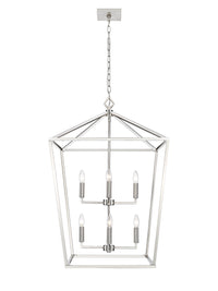 36'' Corona Satin Nickel 8 Light Pendant