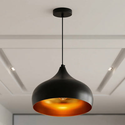 Dynamic 1 Light 9in Black Pendant Light