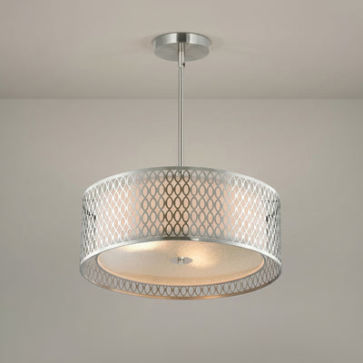 Mikayla 3 Light Nickel Chandelier