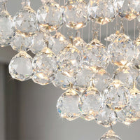Square 4 Light Chrome Chandelier
