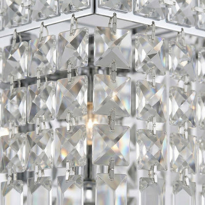 Colosseum 2 Light Chrome Wall Sconce with Crystals