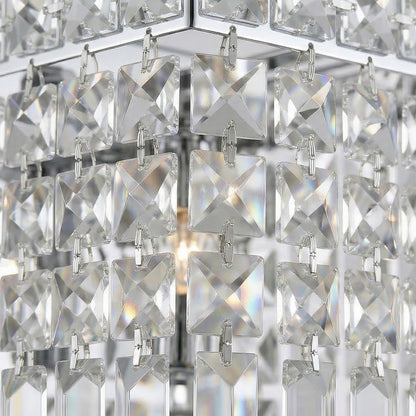 Colosseum 2 Light Chrome Wall Sconce with Crystals