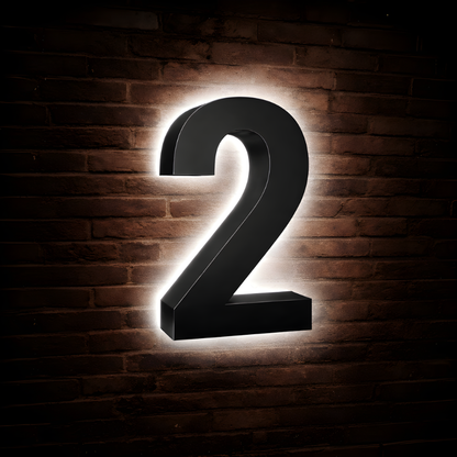 Illuminated Address Numbers - Stainless Steel - 6000K