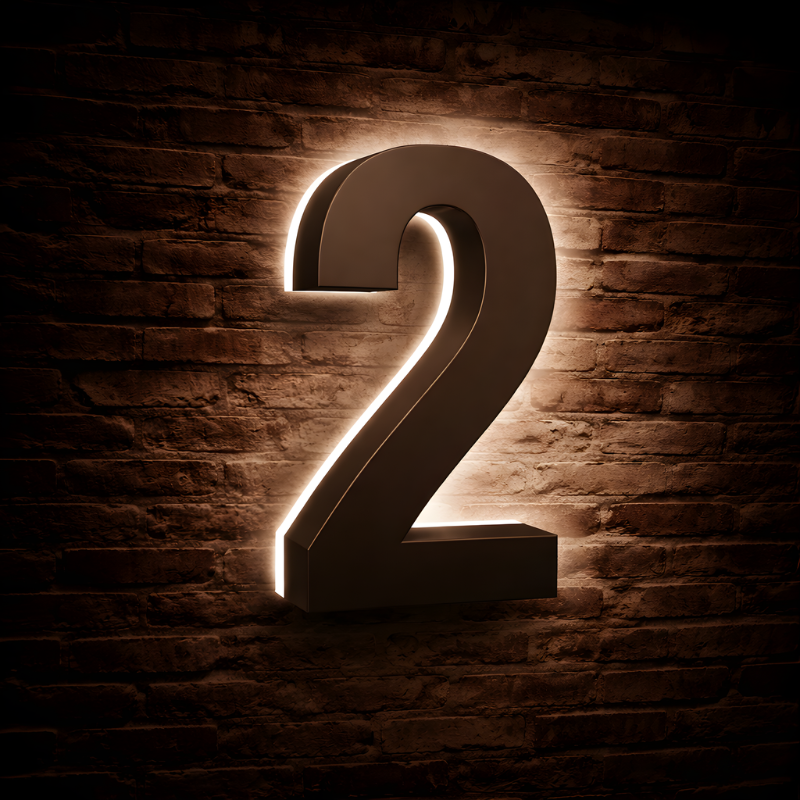 Illuminated Backlit House Numbers – Weather-Resistant LED Address Signs