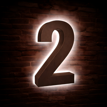 Illuminated Address Numbers - Stainless Steel - 6000K