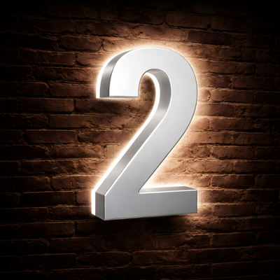 Illuminated Backlit House Numbers – Weather-Resistant LED Address Signs
