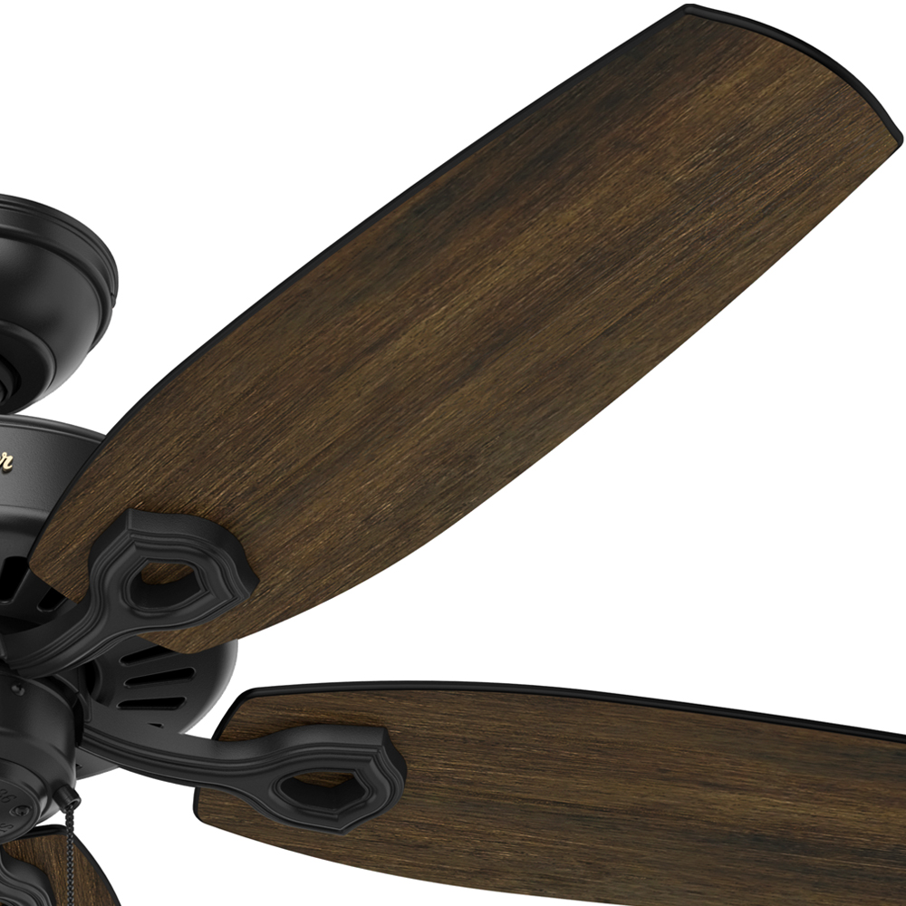 52 inch Builder Matte Black Ceiling Fan and Pull Chain