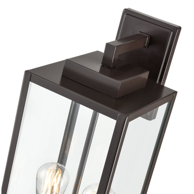 8'' Atless Powder Coated Bronze 2 Light Lantern