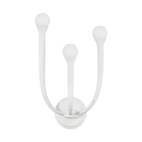 Dahlia 18-inch 3-light Plaster White Wall Sconce with Opal Glass Shades